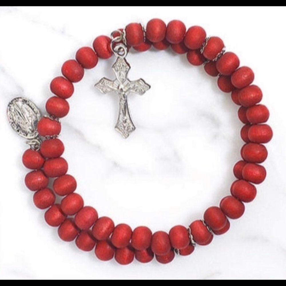 Rose Scented Rosary Wrap Bracelet